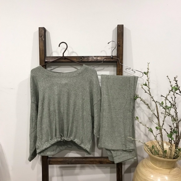 🎄🎁Ribbed Dolman Sleeve Loungewear Set - Picture 10 of 13